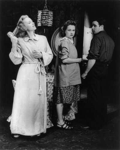 Jessica Tandy, Kim Hunter and Marlon Brando in the original Broadway production. Photo: Eileen Darby, Library of Congress