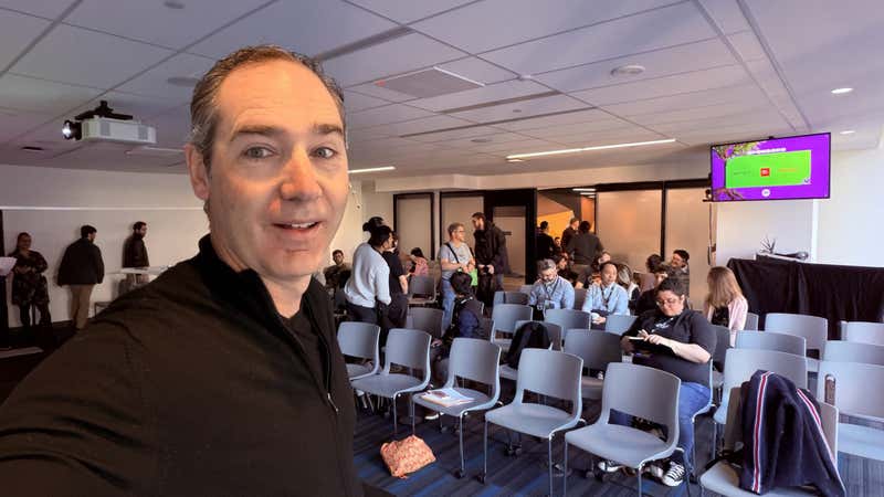 Me in the room just before my talk this morning, people still finding their seats