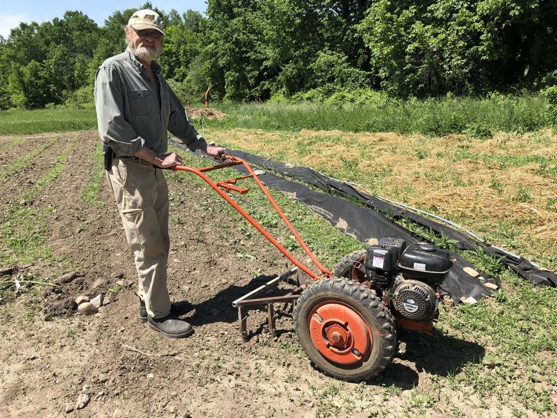Real: Dad and his tiller