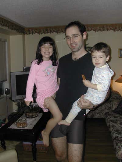 Real: early 2000s, with the kids