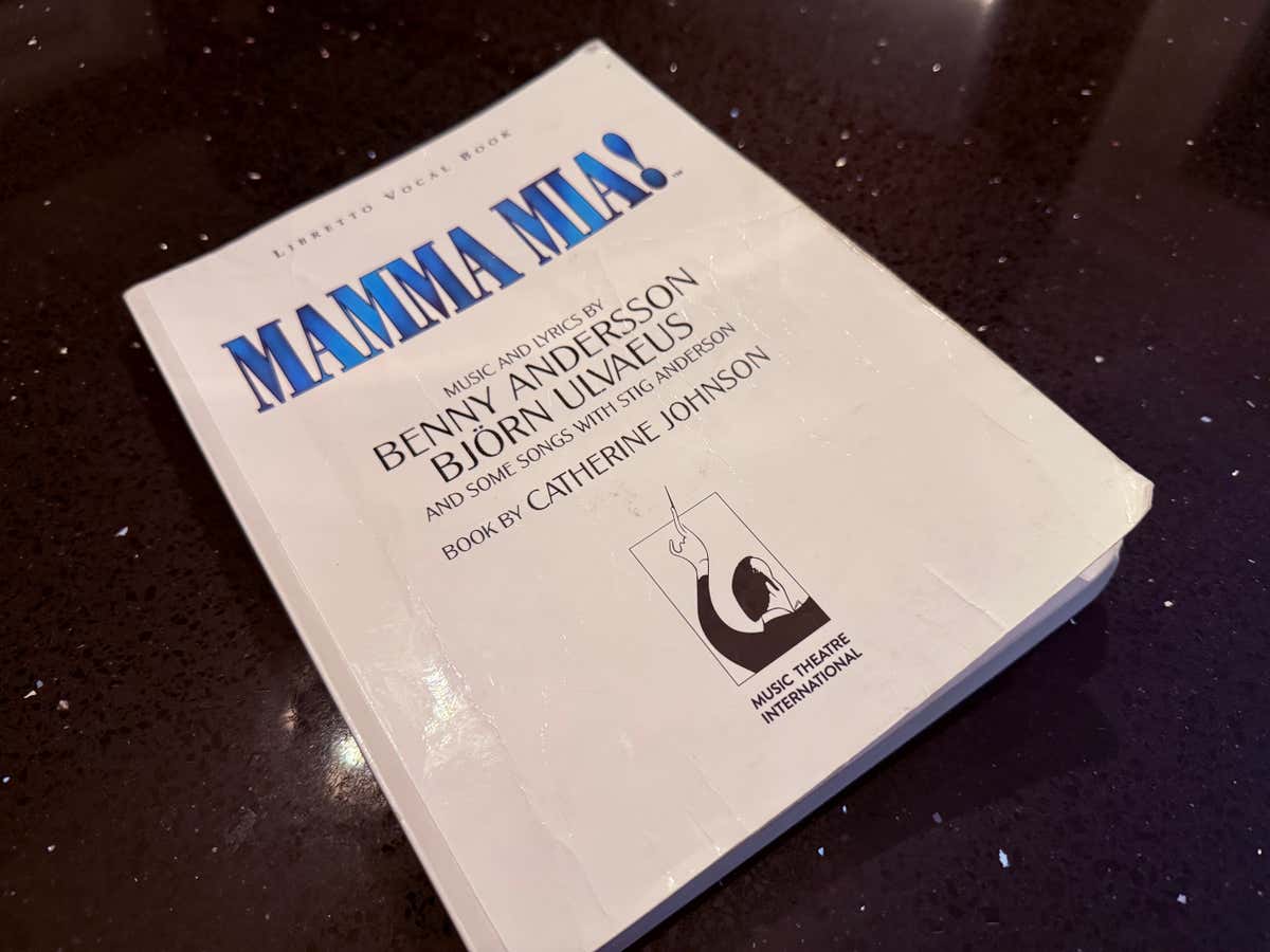 The libretto for Mamma Mia