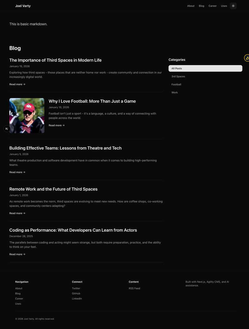 Homepage Dark Mode