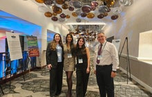 Student doctors at research event