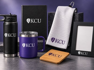 Photo of products sold in the KCU Campus Store