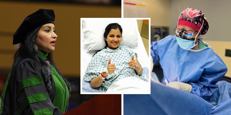 Deepa Halaharvi, DO, patient, surgeon and keynote speaker