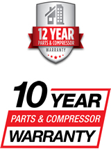 10 Year Parts and Compressor Warranty