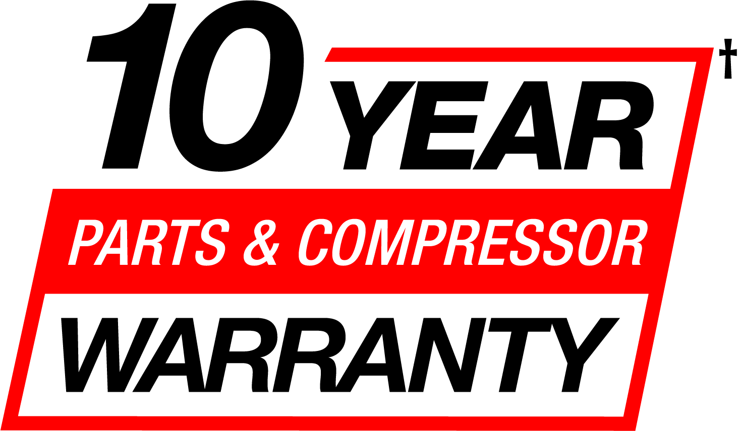 10 Year Parts and Compressor Warranty