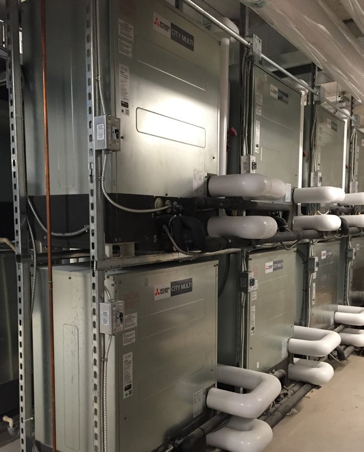 Mitsubishi Electric CITY MULTI water-source VRF equipment installed at Victoria Common