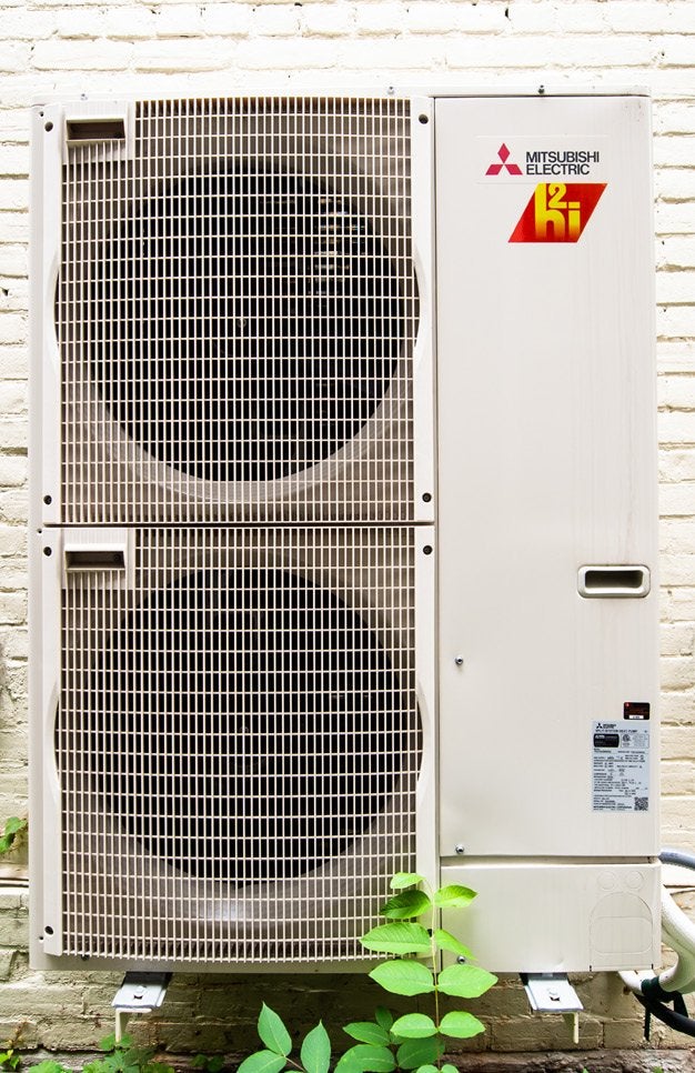 Electric Zuba cold-climate heat pump outdoor unit