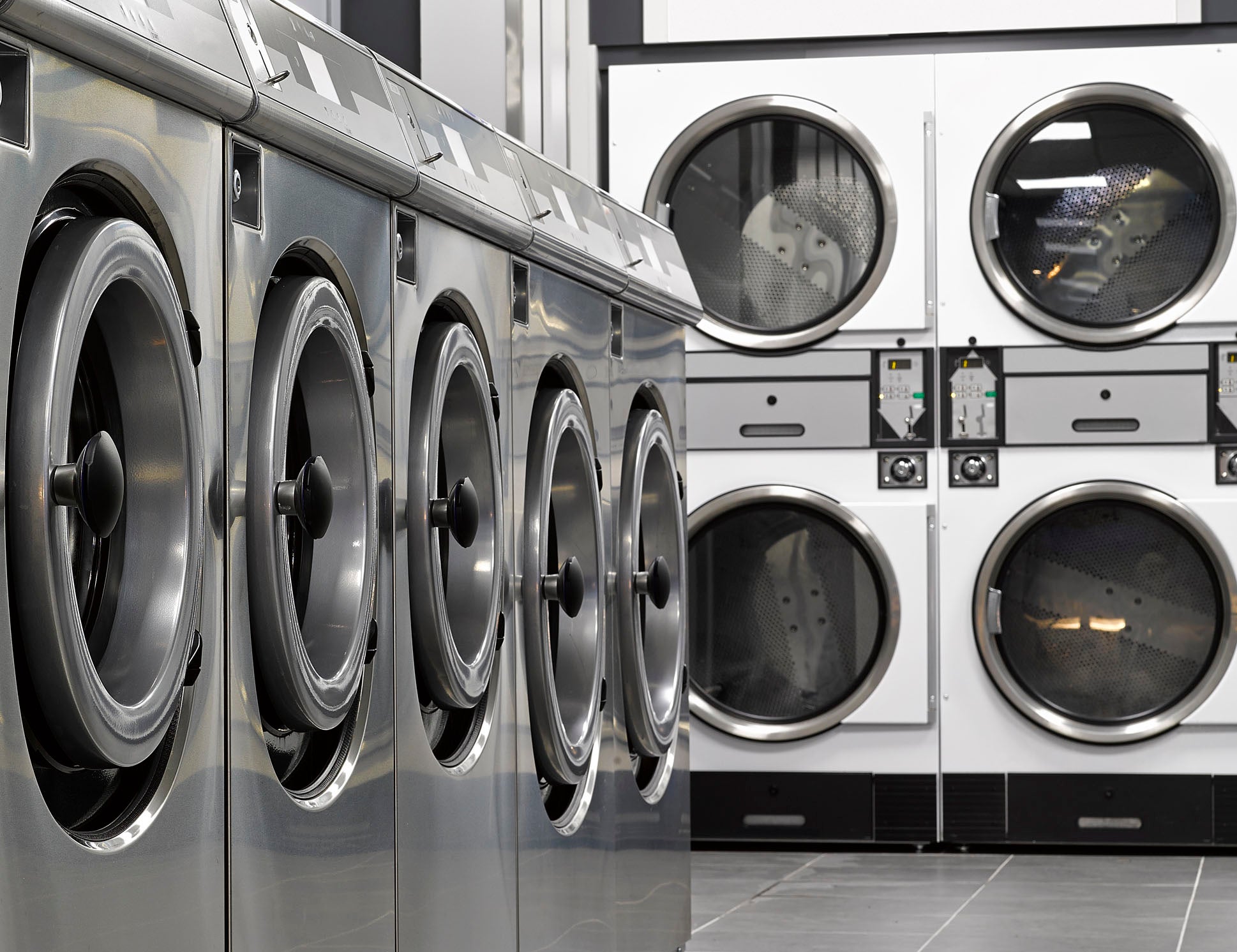 getty images of laundry machines