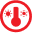 Weather temperature icon