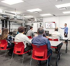 Employees attending a training session