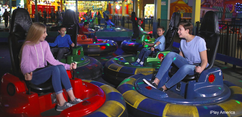 Bumper cars at iPlay America