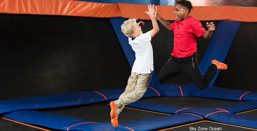 Kids jumping and having fun at Sky Zone in NJ