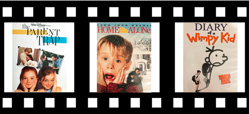 Family and kids comedy movies, The Parent Trap, Home Alone, Diary of a Wimpy Kid