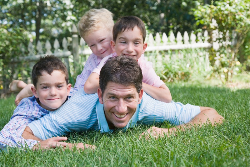 Father with Kids