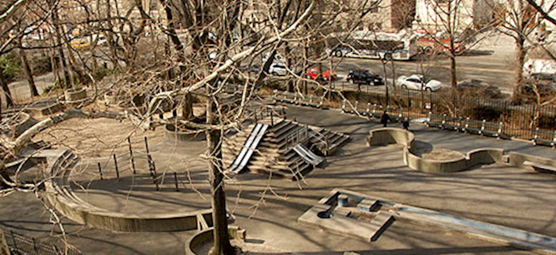 A birdseye view of Adventure Playground.