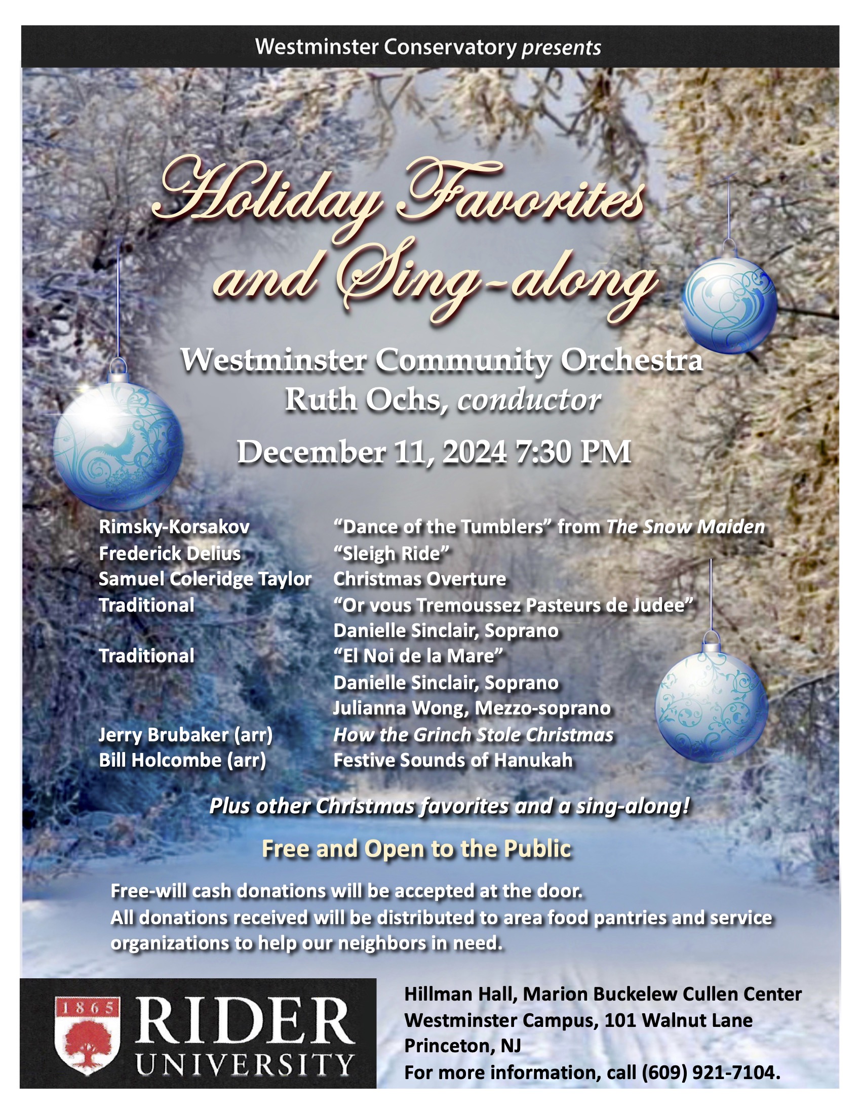 Westminster Community Orchestra presents “Holiday Favorites and Sing