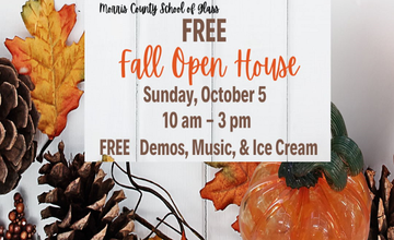 FREE Fall Open House  ~ FREE Demos, Music, & Ice Cream ~ Sunday, Oct 5 10 am - 3pm! and Morris County School of Glass