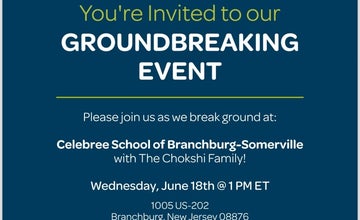 Groundbreaking Event at Celebree School in Branchburg