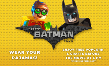The Lego Batman Movie – Popcorn & Pajamas Film Series At UCPAC’s Hamilton Stage