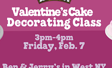 Valentine's Cake Decorating Class at Ben & Jerry's-West Ny, NJ