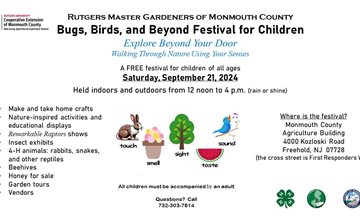 Bugs Birds and Beyond a FREE Festival for Children at the Monmouth County Ag Bldg