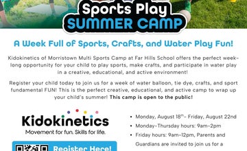 Kidokinetics Week Long Multi Sports and Fun Summer Camp (Open to the Public)