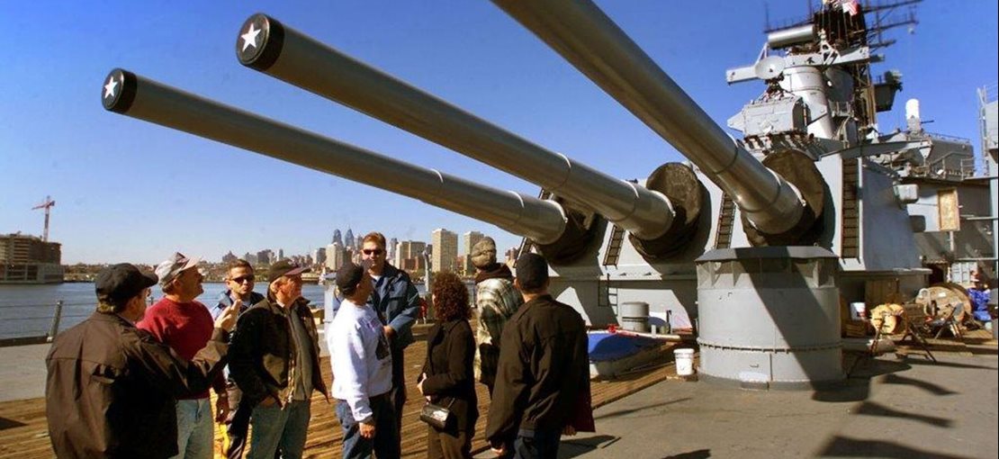 Located on the Camden Waterfront, NJ, the Battleship offers the guided Turret II Tour, which brings guests down five decks to the bottom of the 16-inch gun turret.  