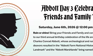 Abbot Day 3 Celebration:  Friends and Family Fun at Tulpehaking Nature Center