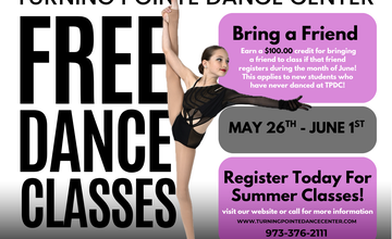 Turning Pointe Dance Center BRING A FRIEND FREE TRIAL CLASS WEEK Union, NJ