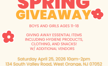 Spring Giveaway at 134 South Valley Road West Orange NJ 07052
