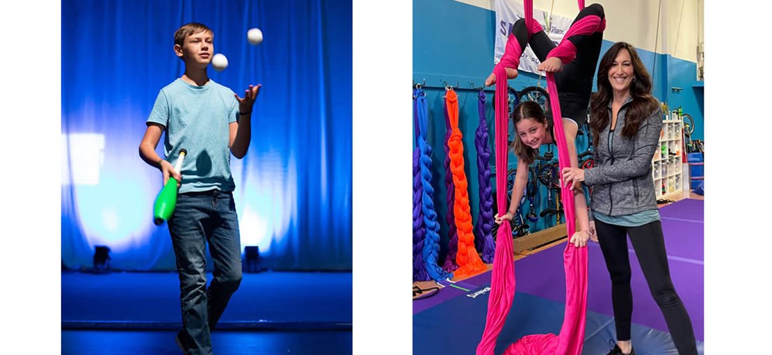 Students will discover and explore a variety of circus disciplines including; aerial silks, trapeze, lyra, acrobatics, human pyramids, hula hooping, clowning, juggling, Chinese yo-yo, walking globe, rola-bola, unicycling, stilt walking and wire walking.