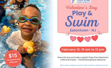 Valentine’s Day Play&Swim at Five Star Swim School - Eatontown NJ