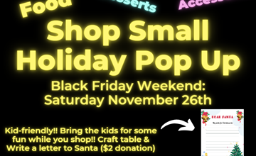 Family Friendly Shop Small Holiday Pop Up at American Legion, Rutherford, NJ
