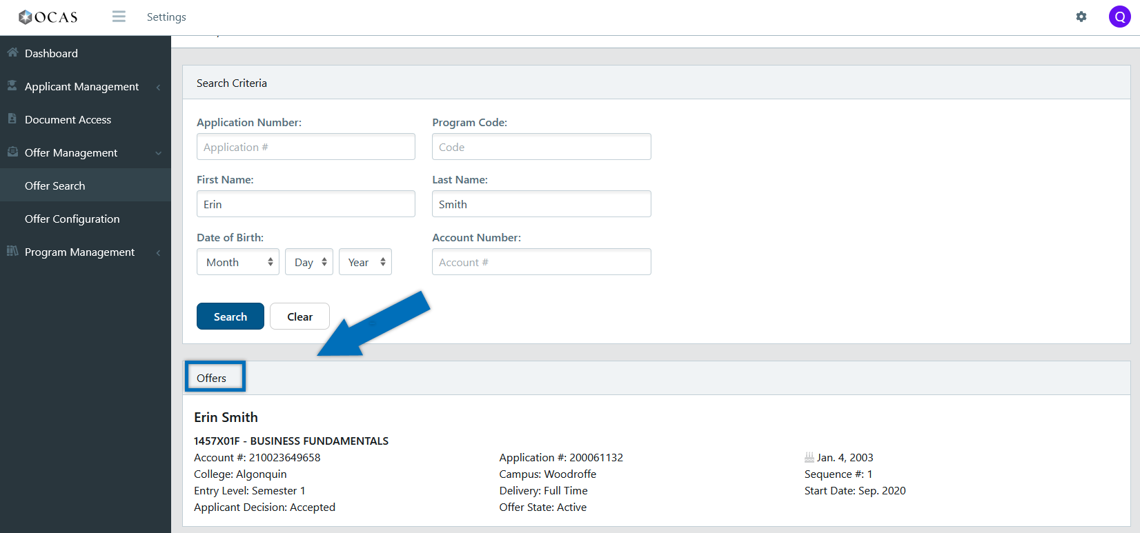 Offer Search Search for and Update Offers