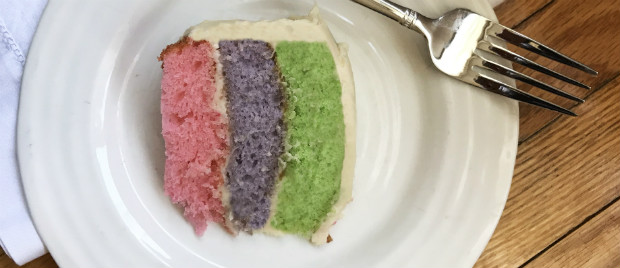 Tri colour layer cake - parents canada