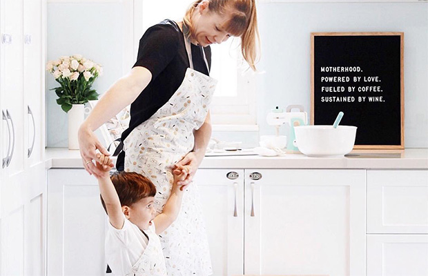 Mother walking toddler son in kitchen - we asked a chef: answers to your kitchen and cooking questions