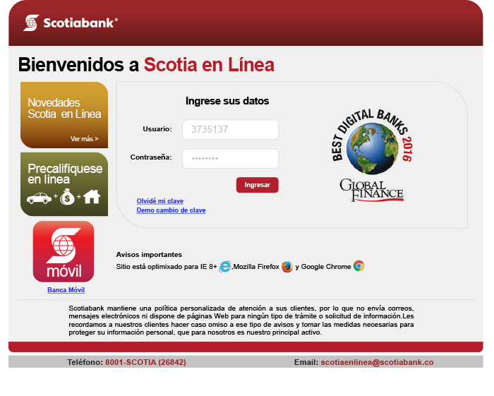 DEMO SCOTIA EN LINEA