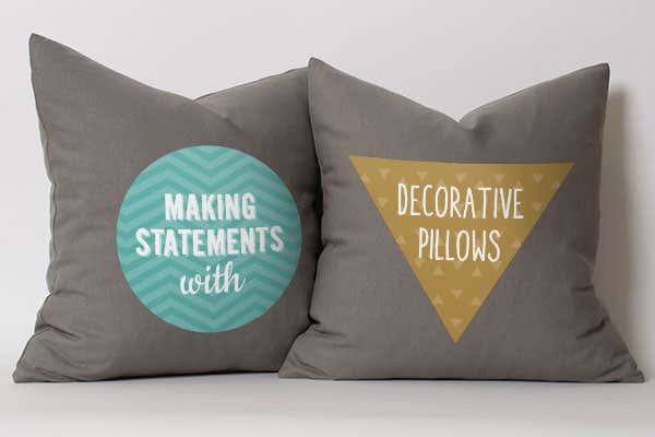 Making Statements with Decorative Pillows