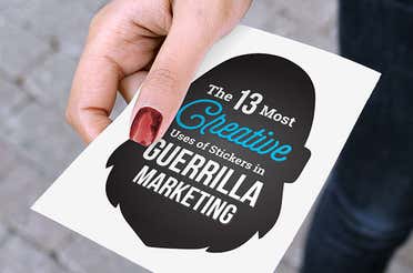 Guerrilla marketing sticker