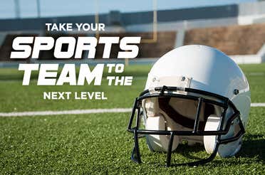 Football Helmet on a Field