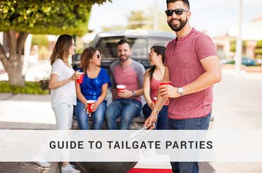 Group of people having a tailgate party