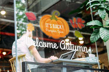 Custom clear business logo sticker on a laptop