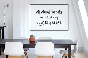Dry erase decal in office