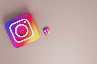 Instagram icon stickers, gradient.