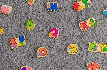 Puffy stickers in the shapes of letters.