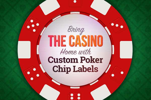 Casino-Style Poker Chip Labels at Home