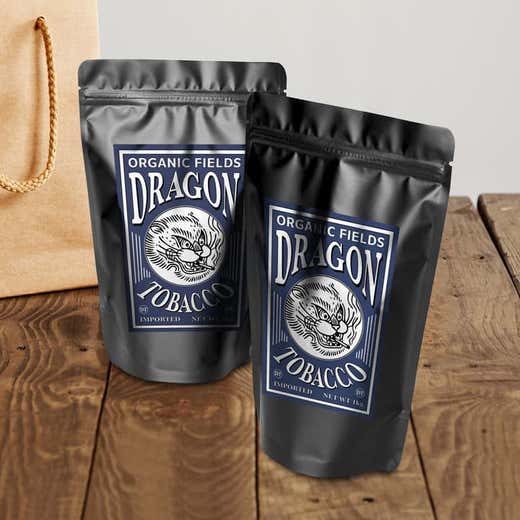 Custom matte black packaging pouches