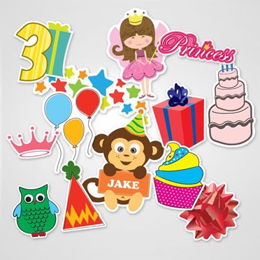 Custom Birthday Decoration Stickers